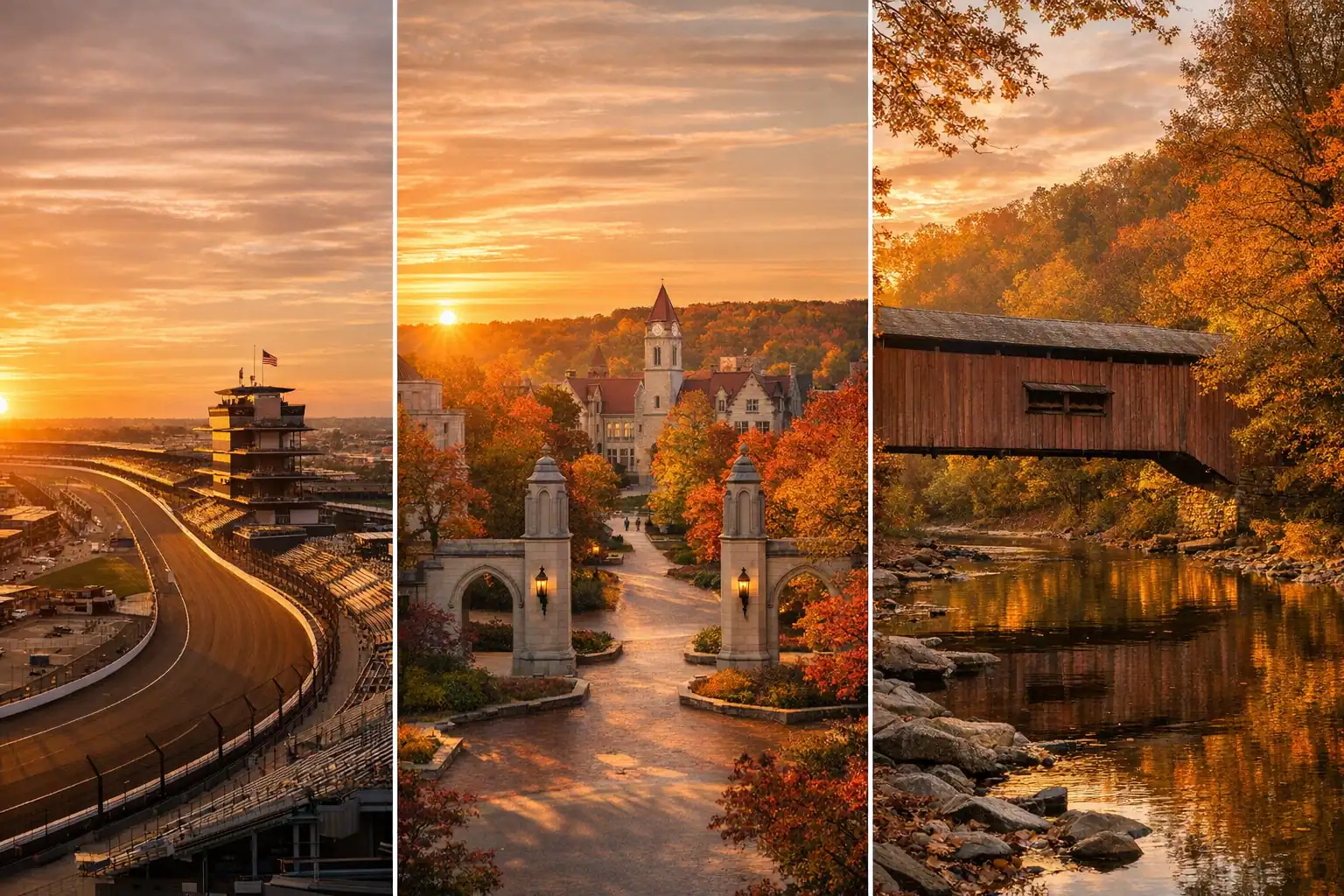 Indianapolis Motor Speedway bij zonsondergang - Rondreis Indiana
