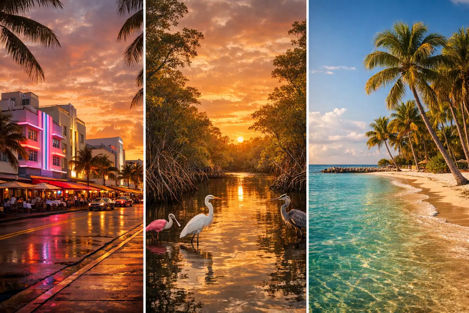 Overseas Highway over turquoise water bij de Florida Keys bij zonsondergang - Rondreis Florida
