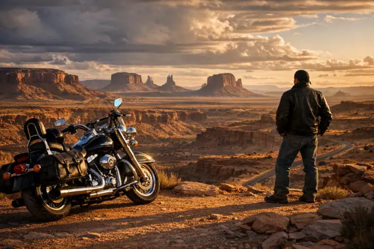 Op de Harley door de woestijn